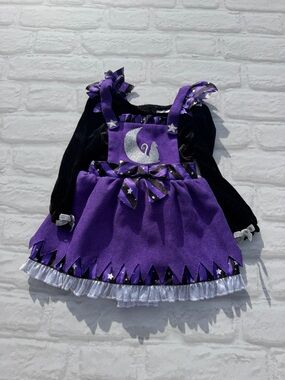Spirit Purple and Black Moonlit Witch Pinafore Dress